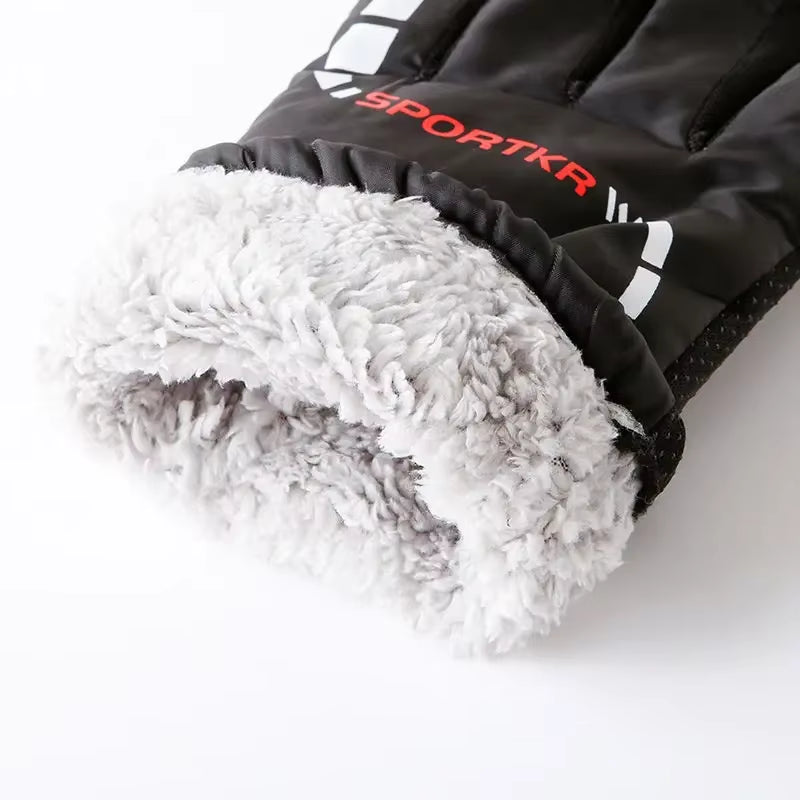 Winter Warm Gloves Outdoor Ski Motorcycle Men Waterproof Winter Cycling Gloves Windproof Bicycle Riding Motorcycle Warm Gloves
